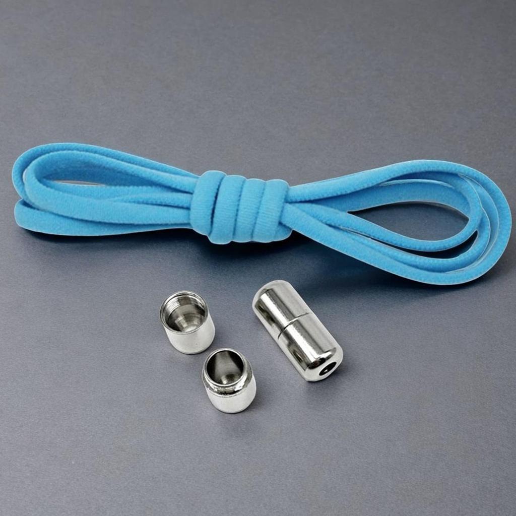 Lacets élastiques sans nœud 1 paire Universels Demi-ronds Lacets rapides Lacets sans nœud pour Baskets Chaussures de course Personnes âgées