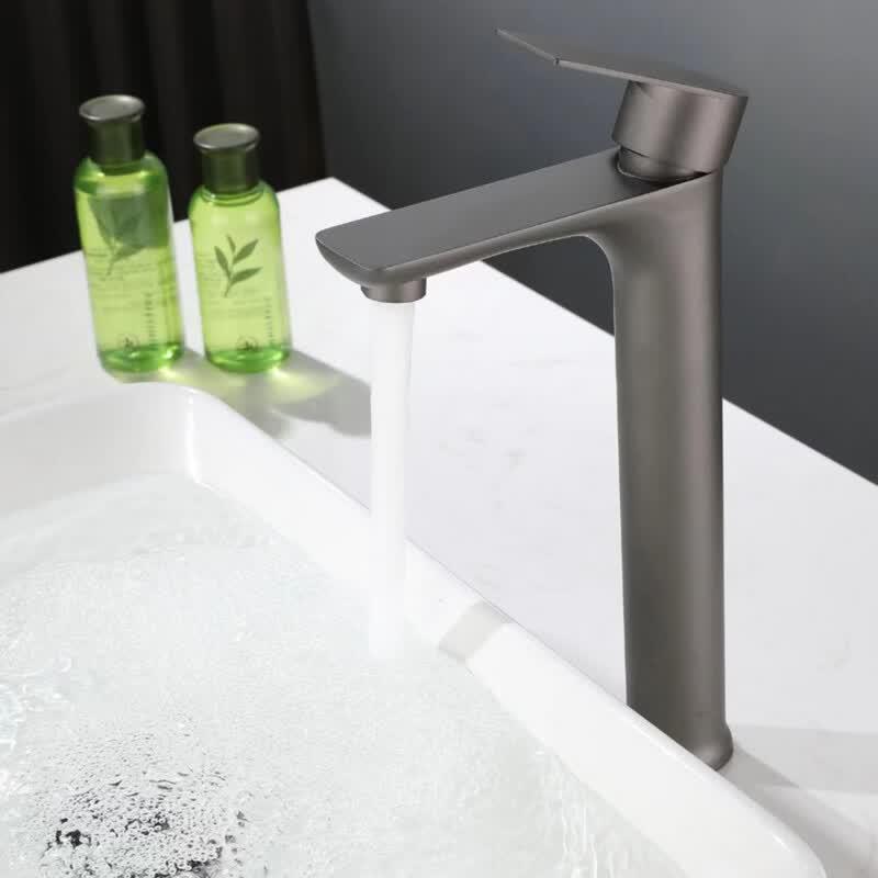 TLXT Black Single Cold Basin Faucet