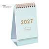 Academic Year Calendar 2027 Desk Calendar, Standing Flip Desktop Minimalist Gold Foil Cover Daily Agenda Monthly Planner, Thick Paper for Note Taking,