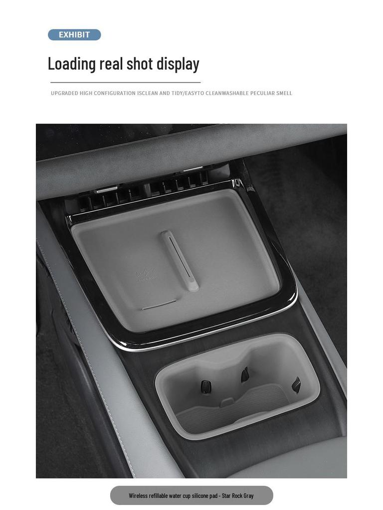 Deep Blue S05 Wireless Charging Pad: Semi-Enclosed Silicone Anti-Slip Mat for Car Cup Holders