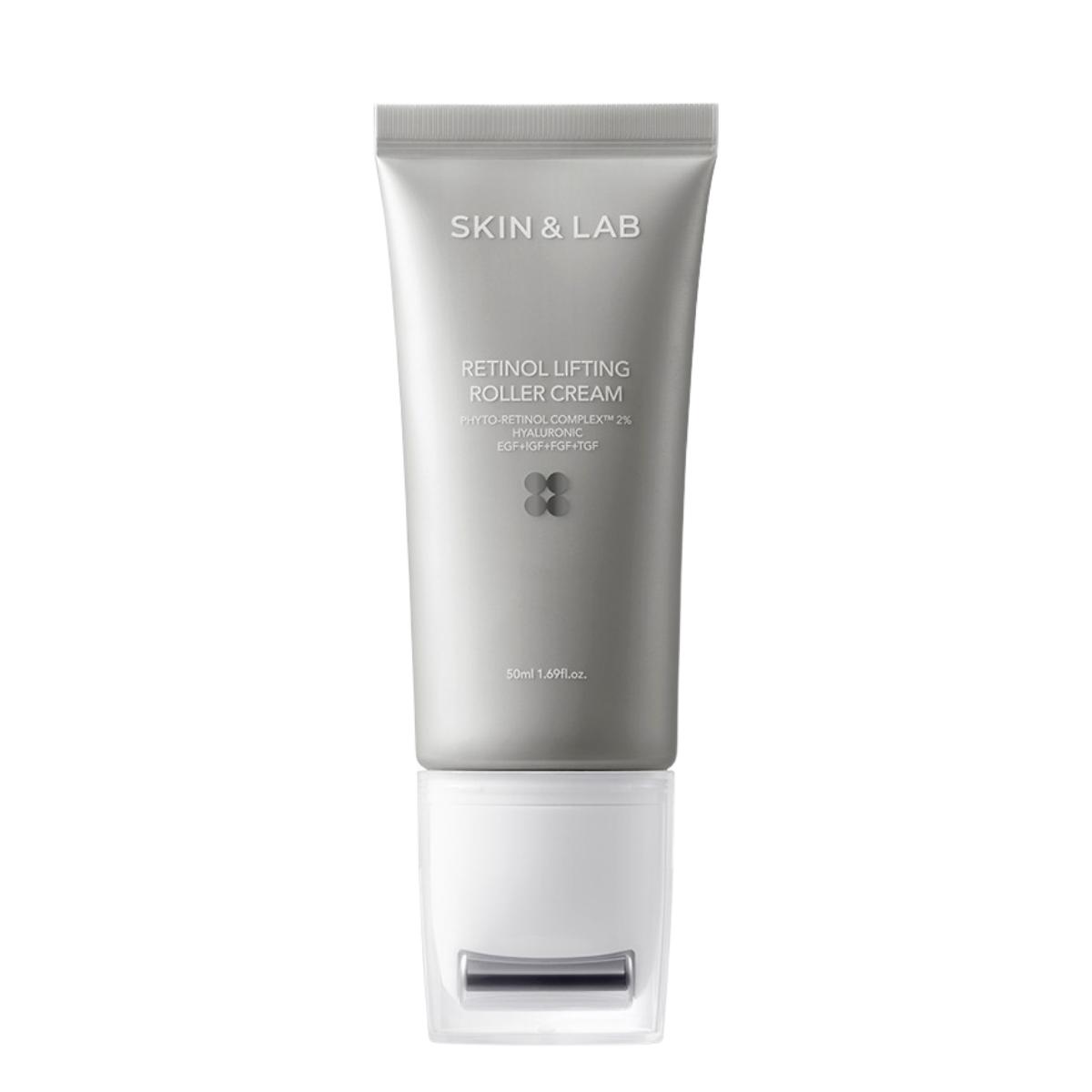 SKIN&LAB Retinol Lifting Roller Creme Straffung Elastizität 50ml Gesichtscreme Tägliche Hautpflege gray