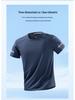 Men's Summer Ice Silk Quick-Dry Stretch Fitness T-Shirt - Breathable & Loose Fit for Running & Sports
