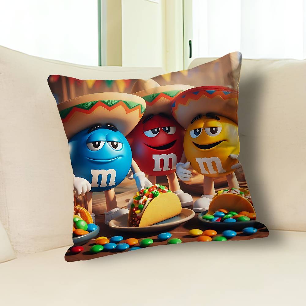 M-M-Ms-S C-Chocolates-S Various Sizes Square Pillow Case For Car Home Bedchamber Decor Custom Valentine gift