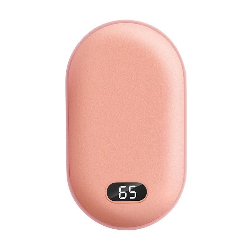 10000mAh Portable 2 in 1 Hand Warmer Power Bank Winter Double Sided Fast Heating Digital Display Warm Hands Treasure