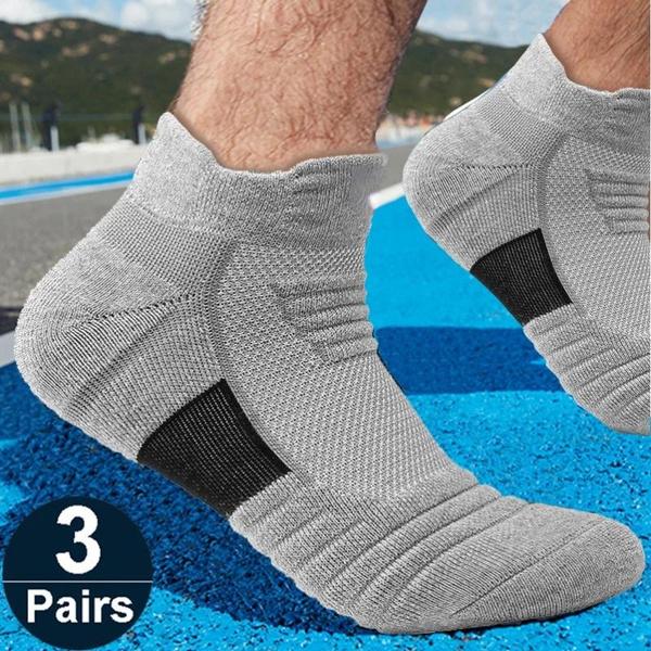 3 Pairs Anti-slip Football Socks Men Women Cotton Sock Short Long Tube Soccer Basketball Sport Socks Breathable Deodorous Socks 39-45