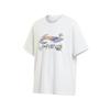Li-Ning White Graffiti Vintage Hand-Painted Loose Comfortable Versatile Short Sleeve T-Shirt Men Tops ASDX745-2