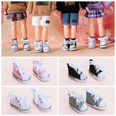 1 Pair DIY 1/6 Scale Mini Sneakers Mini Mini Casual Shoes Doll Canvas Shoes  Blythe Doll Toy