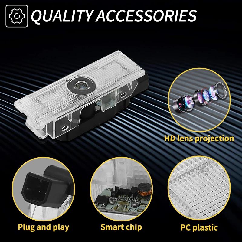 2PCS LED Car Door Ghost Light Laser Projector Welcome Lamp for Alfa Romeo 146 147 155 156 159 Stelvio Giulia Giulietta Mito GT