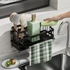 Küchenspülen-Organizer Arbeitsplatten-Schwammhalter Metall-Geschirrtuchhalter-Abtropfgestell Arbeitsplatten-Geschirrabtropfgestell Einfach zu benutzen