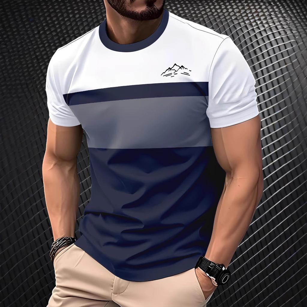 New Summer 3D Digital Printed Short Sleeved T-shirt for Men's Casual Style 3D Printed T-shirt
