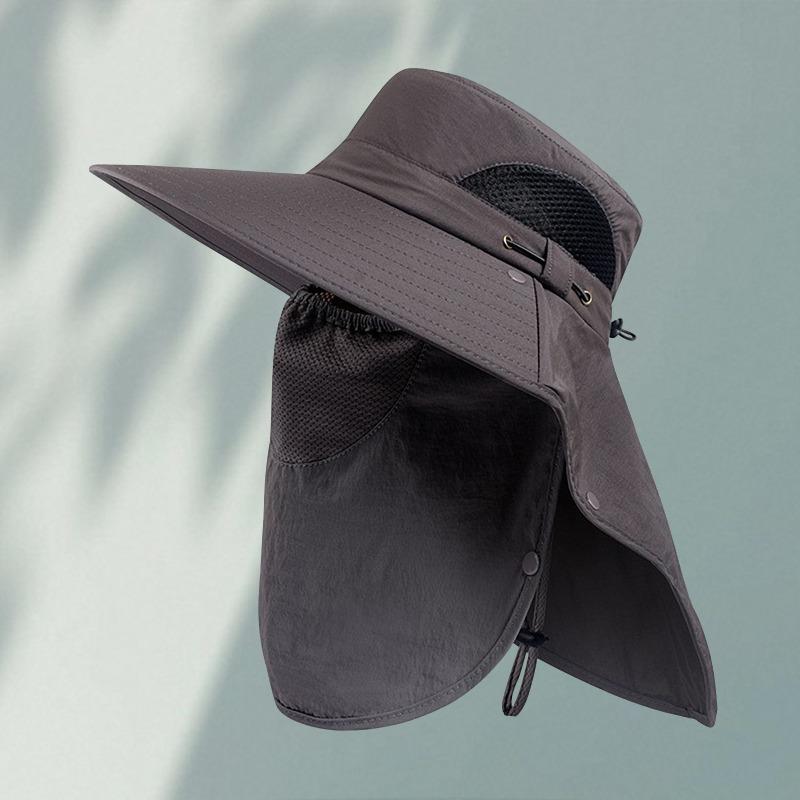 Sun Hat Summer Outdoor Fishing Bucket Hat Men and Women Mountaineering Sun Hat Neck Protection Large Size Sun Hat