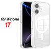 Funda For  Wireless Charge Magnetic Case for Apple For Iphone 17 17Air 17 Pro Max Shockproof Transparent Shell PC Clear Cover