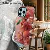 Phone Case: 2D flat suitable for iPhone 18, 17, 16, 15, 14, 13 Pro film protection case, couple style, peach blossom bubbles, Christmas and Halloween 