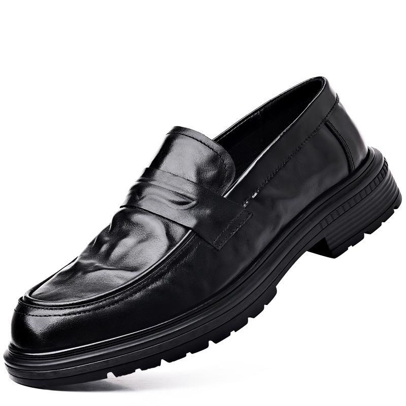 Summer new men's casual leather shoes genuine leather men's shoes breathable derby shoes shoes