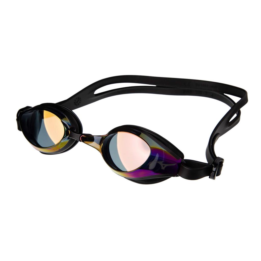 Mizuno Swimming Dark Smoke with Pastel Pink for Fitness Swimwear Goggles, N3JE800109, Mirror,