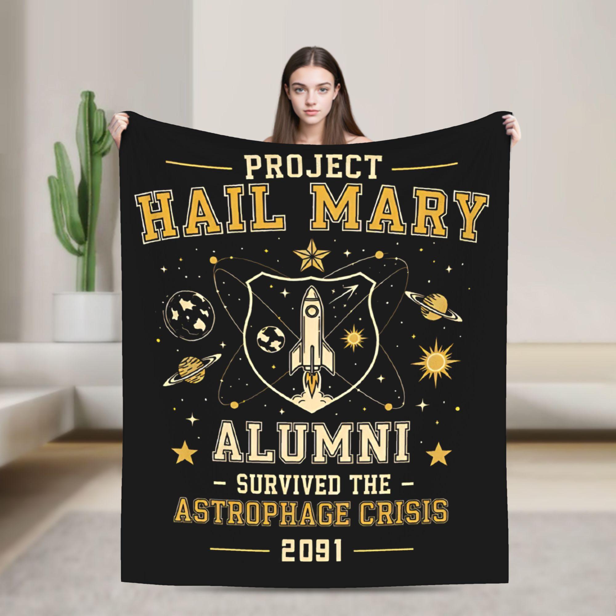 

Bookish Project Hail Mary Eridani-Rocky Flannel Blankets Funny Throw Blanket for Bedspreads 150*125cm Super Soft 75x90cm