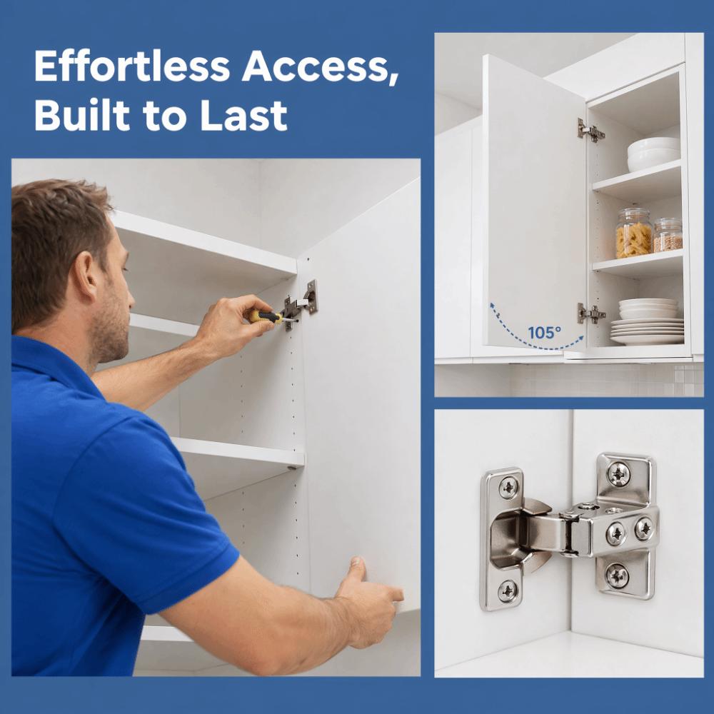 Cold rolled steel Cabinet Door Hinge Damper Hydraulic Hinge Durable Soft Close Hinge  Cabinet Doors