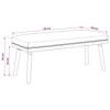 Bench Uni Pink 110 X 40 X 46 Cm Boucle
