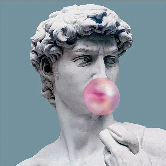 Modern Apollo Marble Sculpture Canvas Painting David Popolo Posters and Prints Wall Prints Canvas Pictures Home Room Decoration