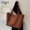 IELGY All-Match Casual Soft Leather Shoulder Bag Large Capacity Atmospheric Tote Bag