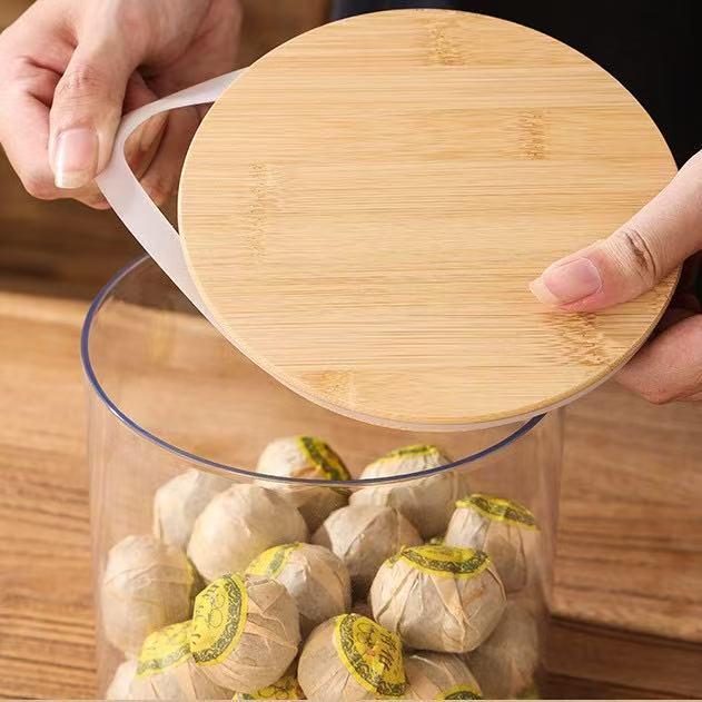 Large Capacity Food-Grade PET Storage Jar for Dried Tangerine Peel, Tea, and More.