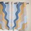 Gradient Ripple Texture Window Curtain Living Room Luxury Valance Curtain for Bedroom Home Kitchen Decor Curtain