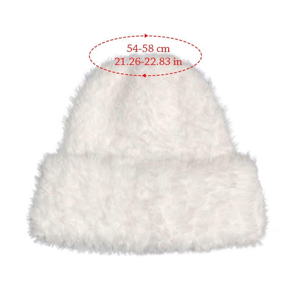 Plush Plush Bucket Hat Warm Panama Hat Outdoor Basin Sun Cap  for Women