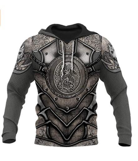 

Мужской свитер Armor 3D с цифровой печатью, длинный рукав, прямой свитер с капюшоном 6XL