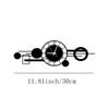 Powder Coated Metal Wall Art Sculpture Clock Geometric Design Industrial Style Home Decor