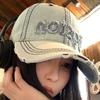 Baseball Style Instagram Letteringing Alphabet Stitched Women  Men For Neutral Gender Fresh Caps Peaked Hats Breathable Street Sunshade Distress