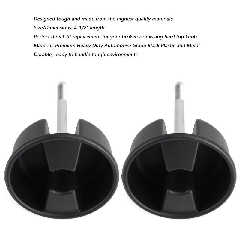 Artudatech 2pcs Fits Jeep Wrangler 2007-2017 Hardtop Freedom Top Mounting Knob Screws
