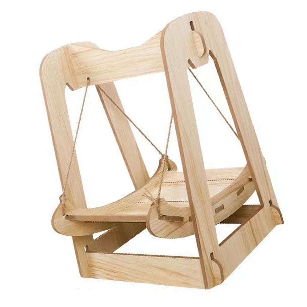 Wooden Cat Swing Hammock Stable Quiet Scratch Bite Resistant Hanging Cat Bed for Pet Supplies