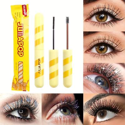 Cheese Mascara Waterproof Volumizing Long Thin Curl with Thin Glitter Diamond Mascara