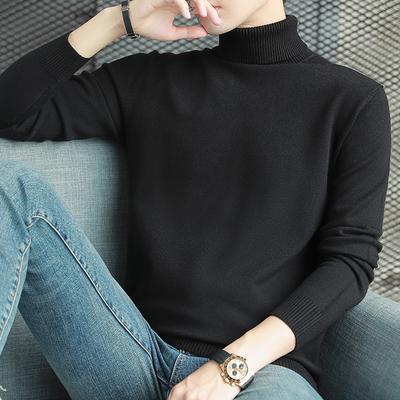 Frische und elegante Sweatwear für Herren, Anti-Pilling, hochwertiger Rollkragenpullover aus Strick, Slim Fit, Langarmpullover, einfarbig, Trend-Herrenbekleidung
