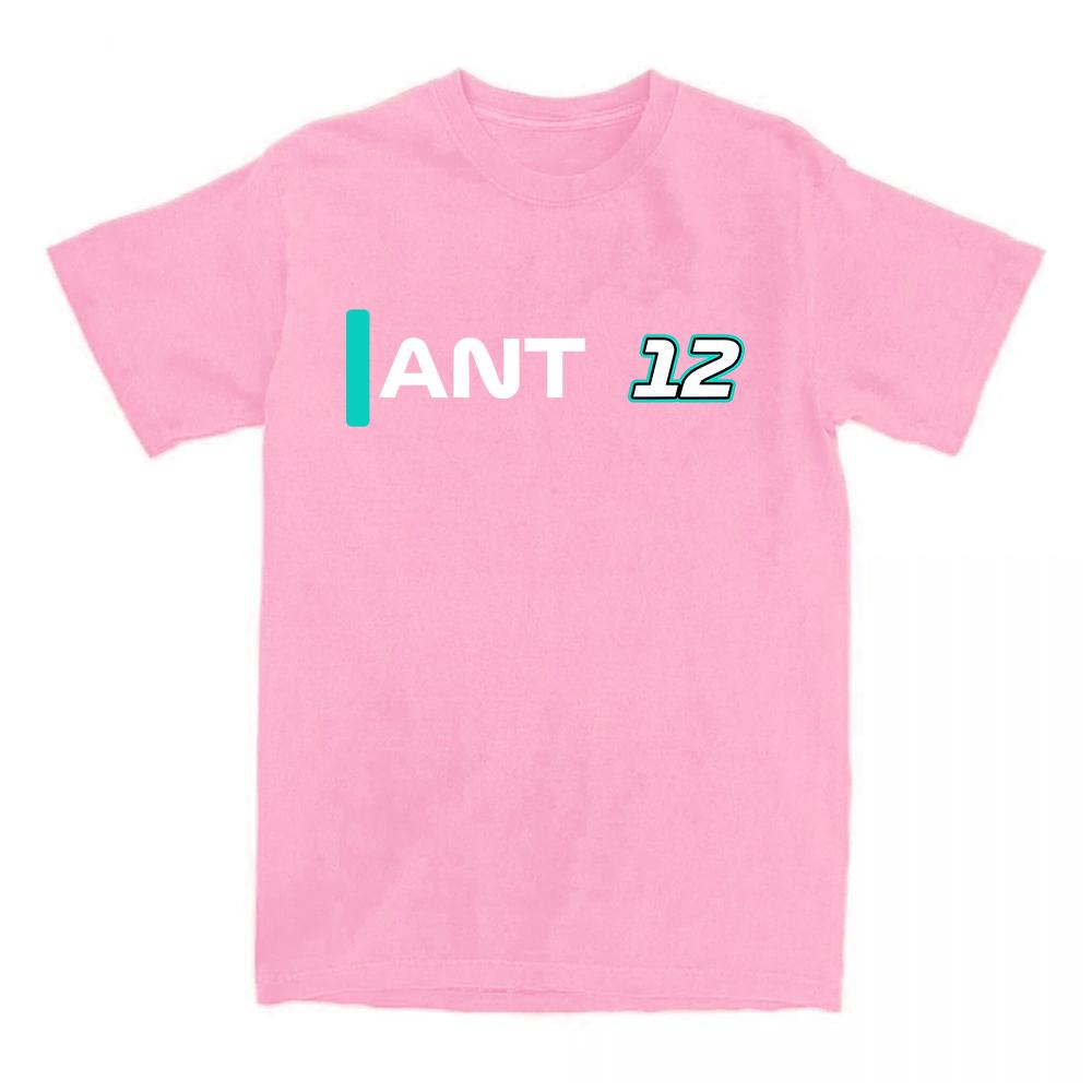 Andrea Kimi Antonelli T-Shirt Baumwolle Rundhals T-Shirt Sommer Weich Bequem Kurzarm Oberteile