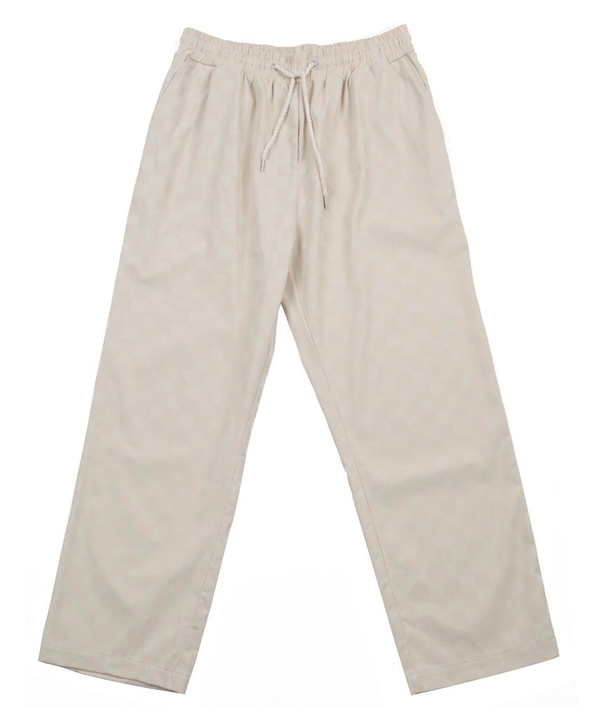 ARCANE FUNK Ivory Chess Wide Pants