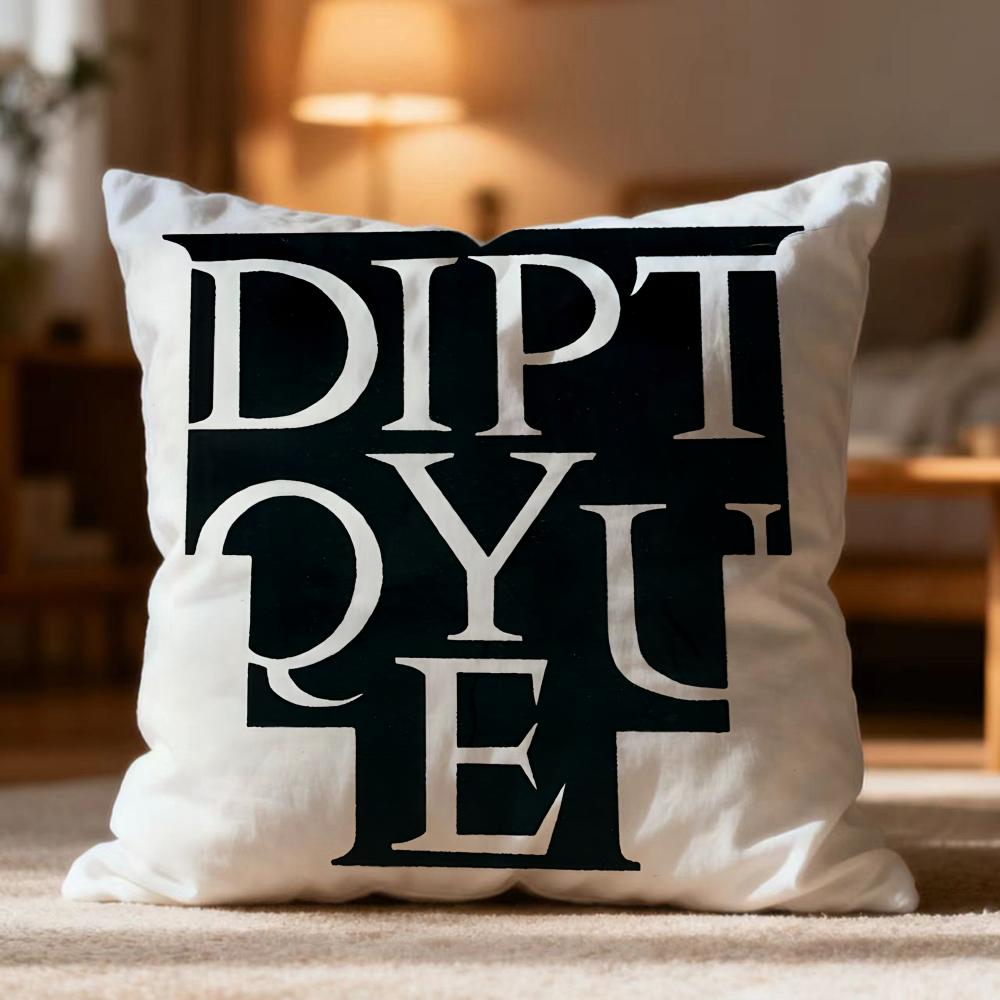 Fashion D-DDiptyque Cushion Cover Soft Washable Pillow Case Multi-Scene for Couch Bed Travel Office Use