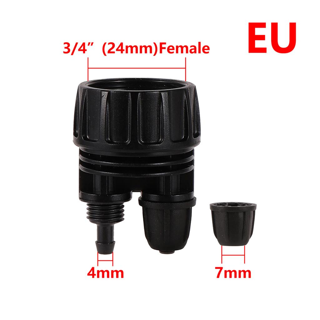 Mirco-Drip Irrigation System Fittings 3/4" Female Thread Locked Straight Connector DN16 8/11 4/7mm Hose Pipe Joint EU Standard
