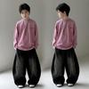 Children's Autumn 2025 Korean-Style Long-Sleeve Letter Pullover for Boys & Girls