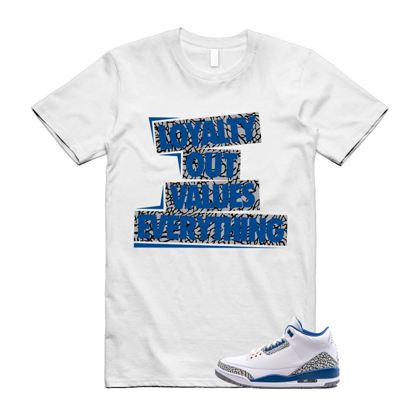 3 True Blue White Cement Grey Wizards T Shirt Match LOVE 4XL