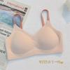 Fixed cup seamless underwear women's small breasts gather and show large steel rim bra summer thin bra cover