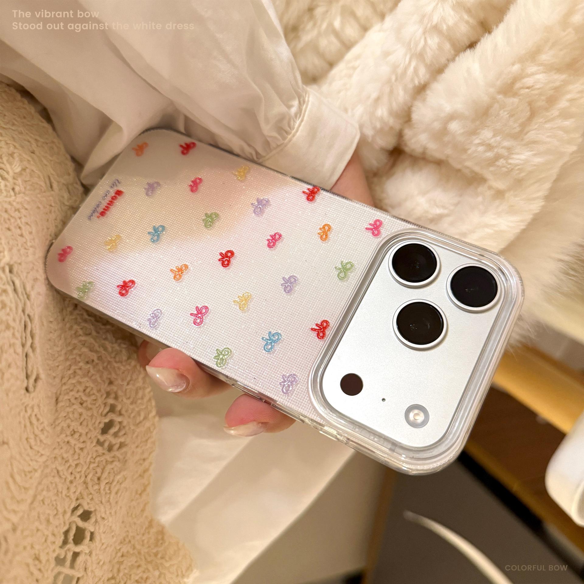 

Stylish Apple 17 Pro Max Case: Bow Design, 16 Colors, Full-Screen Protection, Drop-Proof, Hard Shell 11 Pro Max