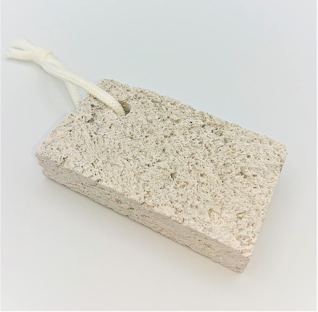 Domestic Natural Pumice with Coarse from Ibusuki Coast Stone, Square, String, Exfoliating, Grain,