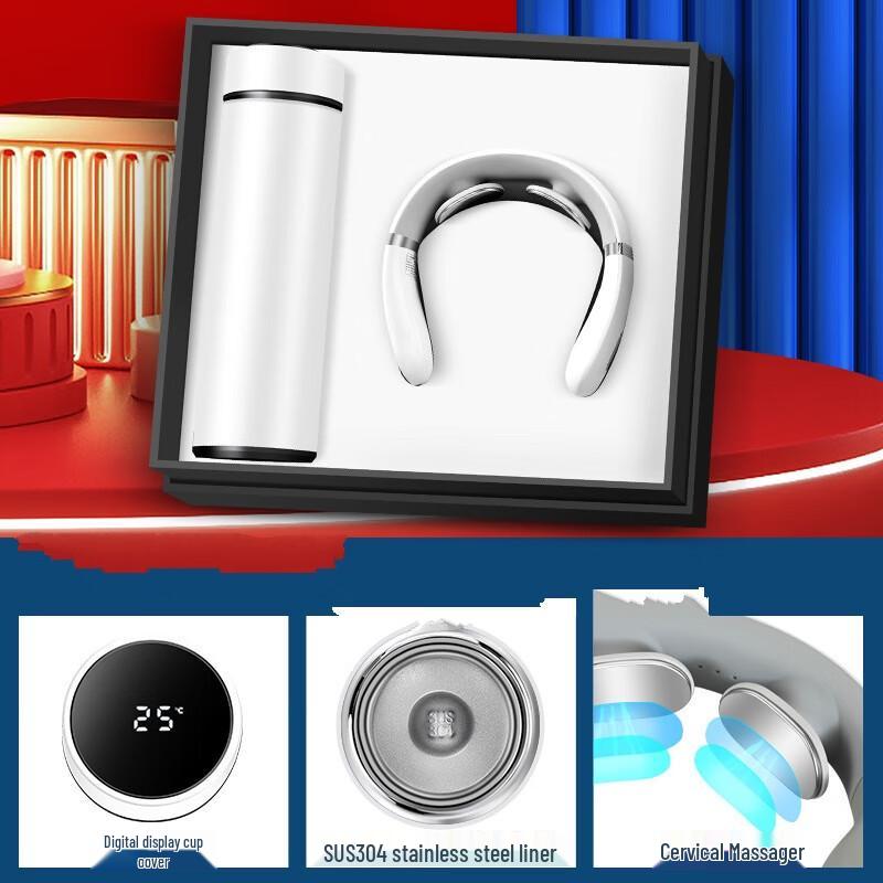 Digital Display Cup & F6 Neck Massager Business Gift Set