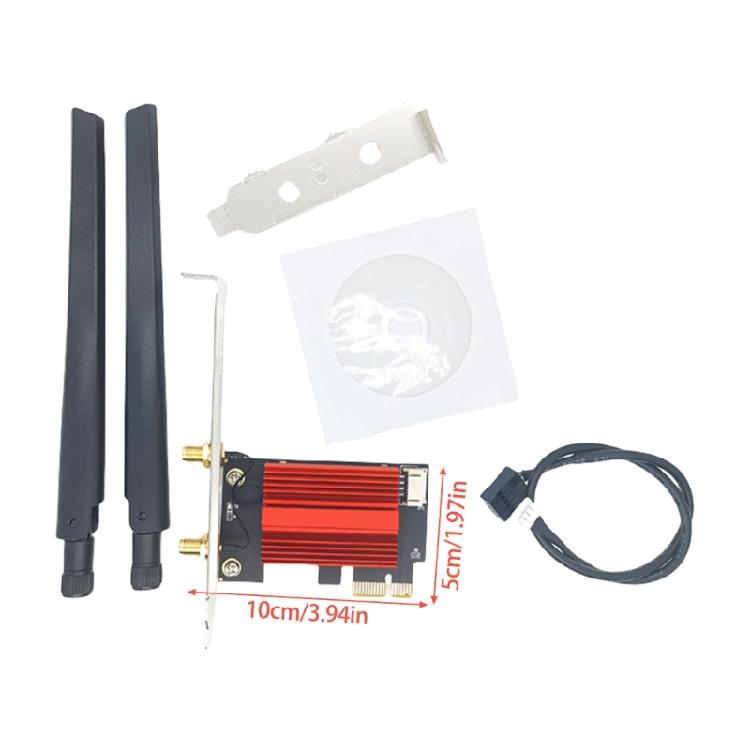 1200mbps WiFi 5 Wireless Adapter Networking Card Double Band 2.4G/5GHz 802.11AC Bluetooth-compatible Desktop