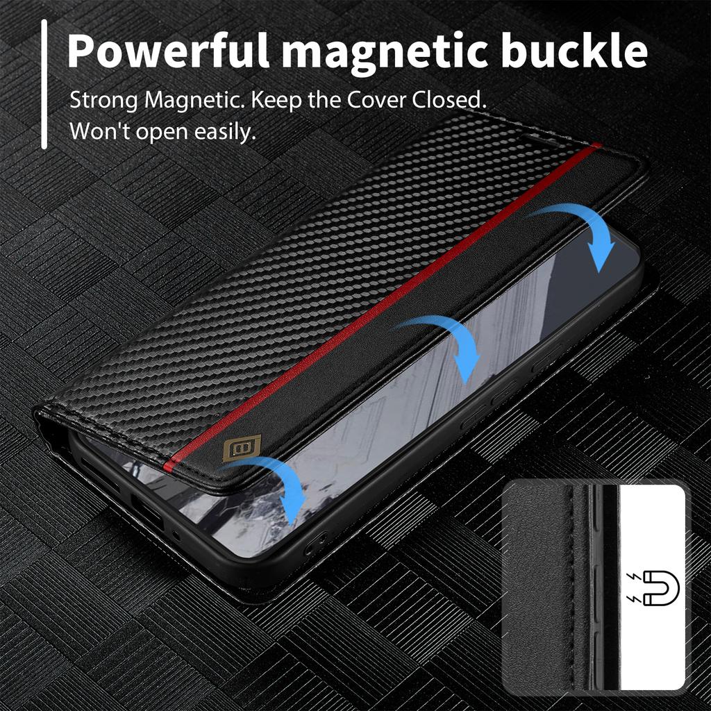 Luxury Carbon Fibre Leather Case For Google Pixel 9 10pro XL Wallet Card Solt Flip Magnetic Cover For Pixel 9 8 7 6 Pro 9A 8A 7A