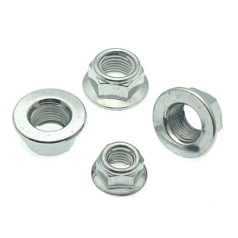 Galvanized All-Metal Self-Locking Hex Flange Locknut (Sizes M5-M16)