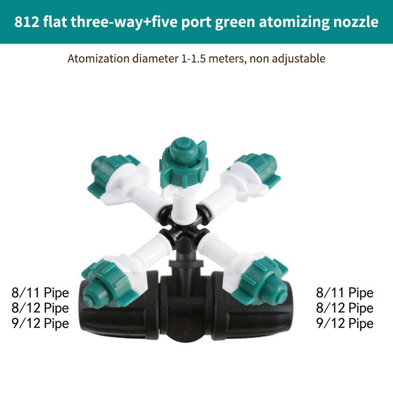Hanging Misting Nozzle Fog Nozzle Hanging Anti Drip Misting Sprinkler Kits For 8/11 Hoses Mist Water Sprayer
