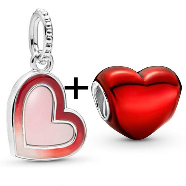 2 teile/los Romantische Liebe Lebkuchen Mann Perlen Fit Original Marke Charms Silber Farbe Armband Frauen Diy Valentinstag Schmuck