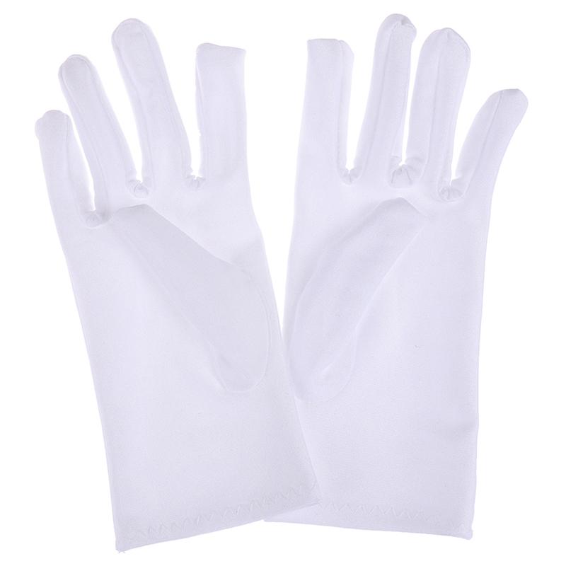 

Атласні рукавички для дівчини з короткими пальцями. Гладкий вечірній офіційний випускний костюм